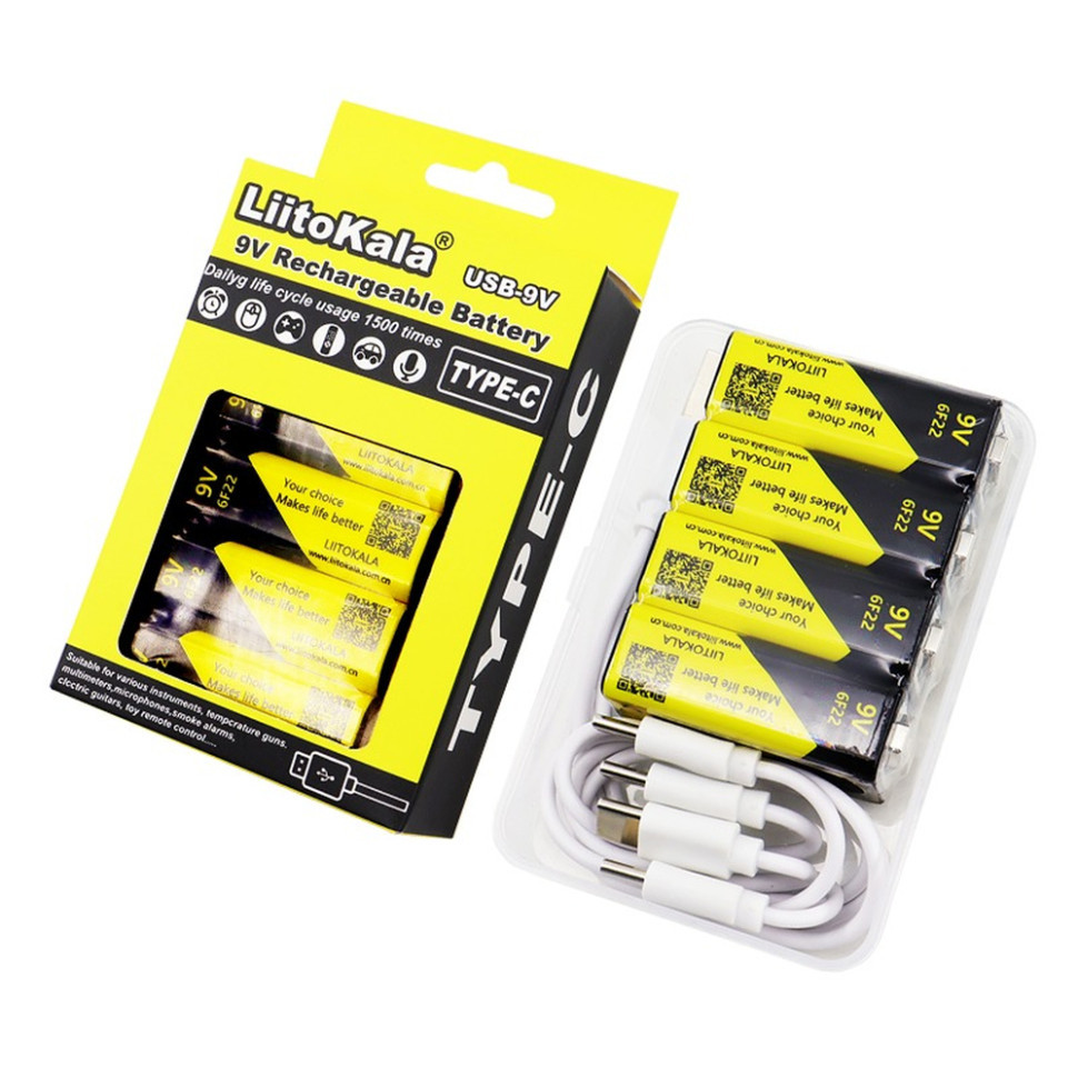 Акумулятор LiitoKala Lii-USB-9V type-C 1100mah Київ - фото 3