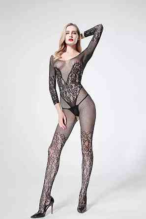 Эротический бодистокинг кружевной из сетки,женское сексуальное белье,универсальный размер рост:145–185 см, One Size черный,8808 Каменец-Подольский
