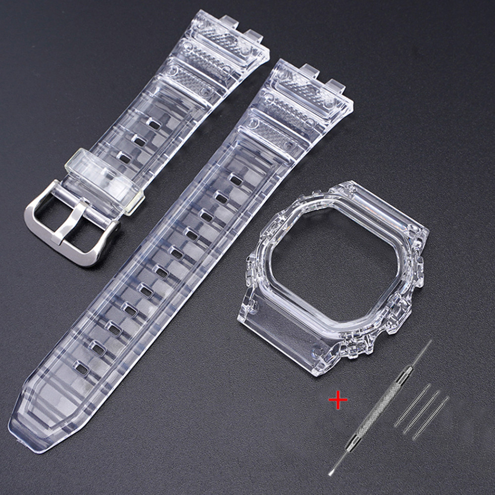 Ремешок + безель (рант) для Casio G-Shock GMW-B5000 Transp SI SBR Киев - изображение 1