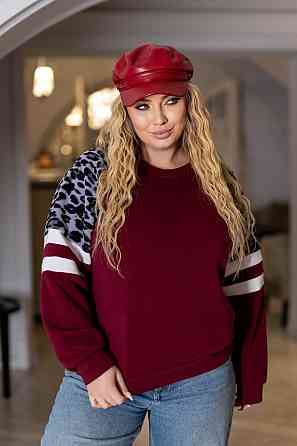 Теплий жіночий світшот "Today" | Норма Марсала, 46-48 Київ