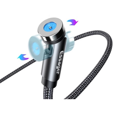 Дата кабель USB 2.0 AM to Micro 5P 1.0m magnetic black Essager (EXCCXM-WC0G) Винница - изображение 3