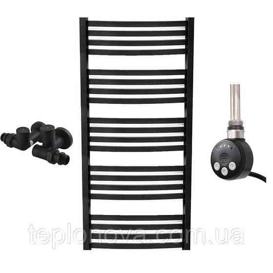 Комбинированный Полотенцесушитель Черный Плоский 1210х500 Terma Dorota Черновцы