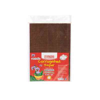 Цветной картон Maxi A4 Гофрокартон металлизированный 21х29,7 см коричневый (MX61910) Винница