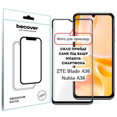 Скло захисне BeCover ZTE Blade A36 / Nubia A36 Black (714373) Вінниця - фото 1