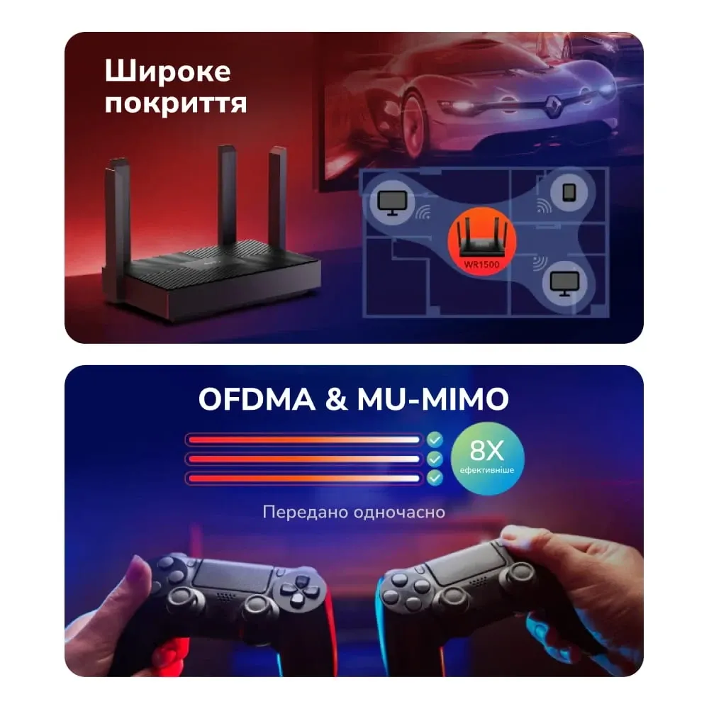 WiFi 6 маршрутизатор Cudy WR1500 дводіапазонний гігабітний AX1500 (73-00534) Киев - изображение 13