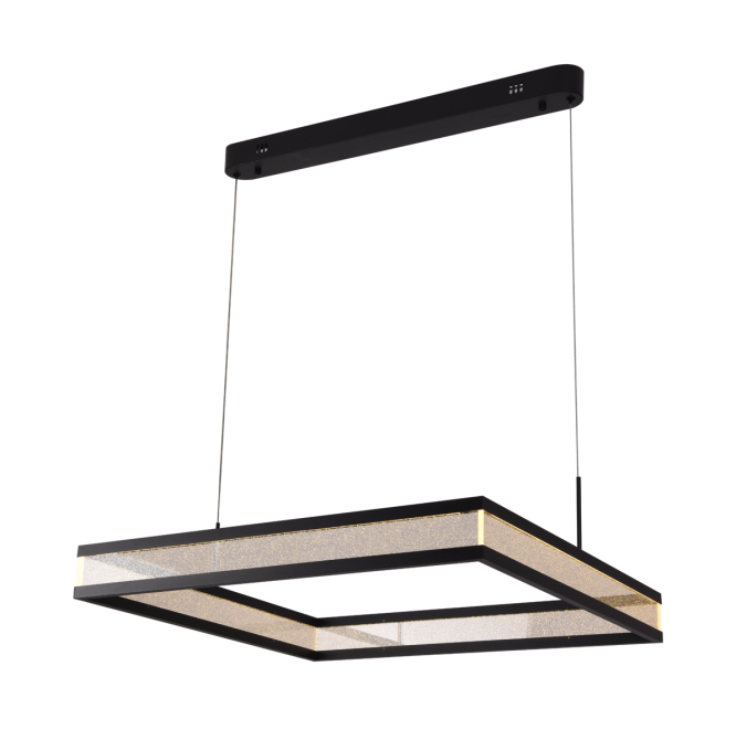 Підвісна люстра лед VALESO 3000K/4000K/6500K з пультом QQD3117 (Чорний) Коломия - фото 3