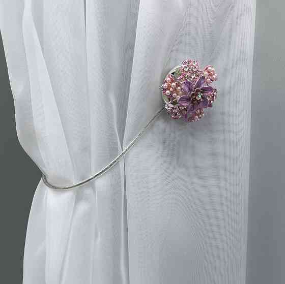 Магніти для штор та гардин "Flowers" набір 2 шт Бузковий (81-204) Київ