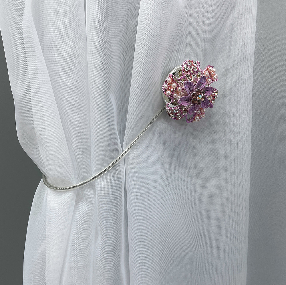 Магніти для штор та гардин "Flowers" набір 2 шт Бузковий (81-204) Київ - фото 3