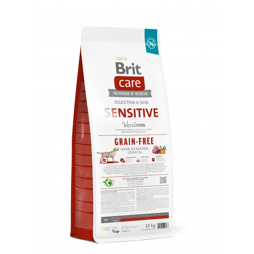 Сухой корм Brit Care Dog Grain-free Sensitive для собак с чувствительным пищеварением, беззерновой с олениной, Винница - изображение 2