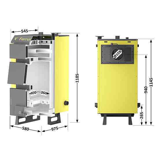 Котел твердопаливний сталевий Thermo Alliance Ferrum W V 5.0 FW 14 Київ