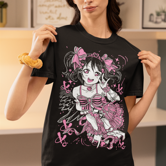 Футболка аниме Лове Ливе Нико Йазава оверсайз (S/M/L) Черний AnimeJ0690 Днепр