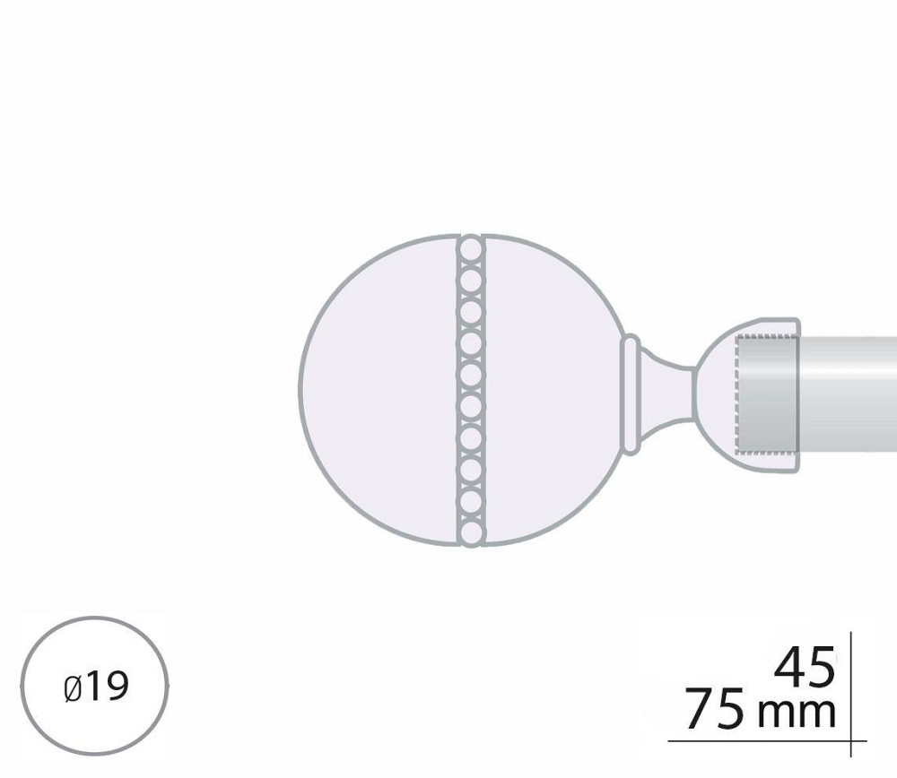 Закінчення для карнизу Orvit КОРТЕЗА 19 мм ЗОЛОТО Львов - изображение 2