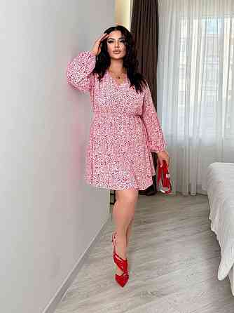 Женское стильное, романтичное, легкое платье из софта Белый, 58/60 Одесса