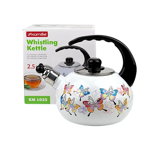 Чайник 2,5л емальований зі свистком 1035 KAMILLE Житомир - фото 10