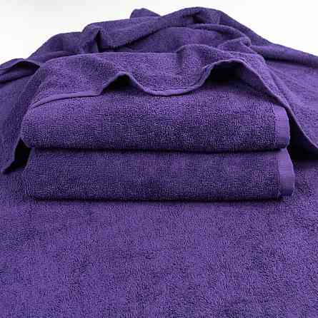 Набір махрових рушників 2шт GM Textile 50х90см, 70х140см 400г/м2 (Фіолетовий) Суми