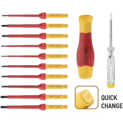 Набор отверток Neo Tools диэлектрическая ьитодержатель 1/4", 10 сменных вставок для р (01-308) Винница - изображение 3