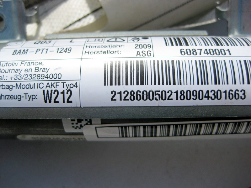 Mercedes-Benz  A2128600502 Ліва стельова подушка безпеки E-Class W212 Одеса - фото 3