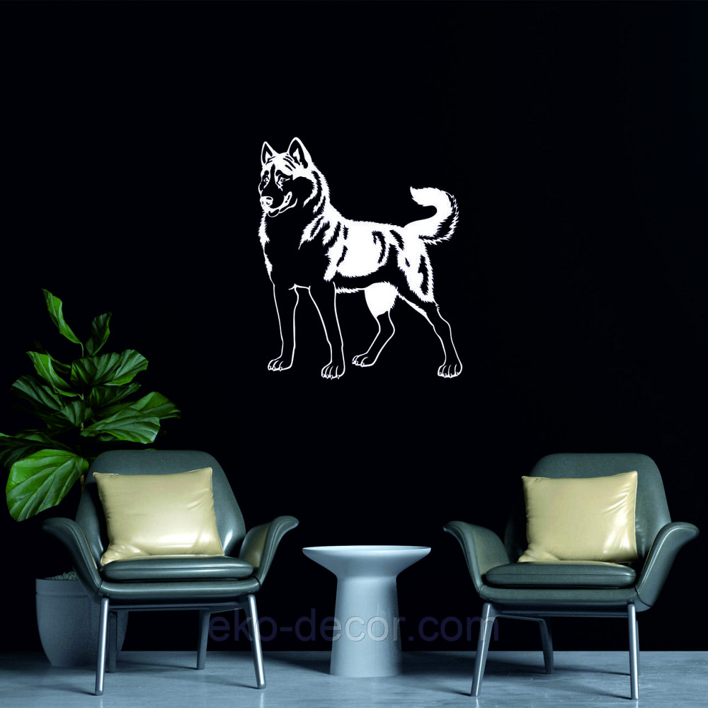 Декоративное настенное Панно «Хаска», Декор на стену 90*76 см, Белый Киев - изображение 4