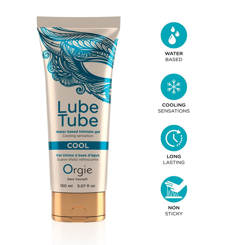 Лубрикант на водной основе Orgie Lube Tube Cool, 150 мл, с охлаждающим эффектом, без запаха Sex Aura Киев - изображение 3