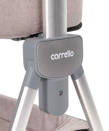 Дитяче ліжечко Carrello Aria CRL16402 Cream Beige приставне з люлькою кошиком 4 колеса метал каркас Кривий Ріг
