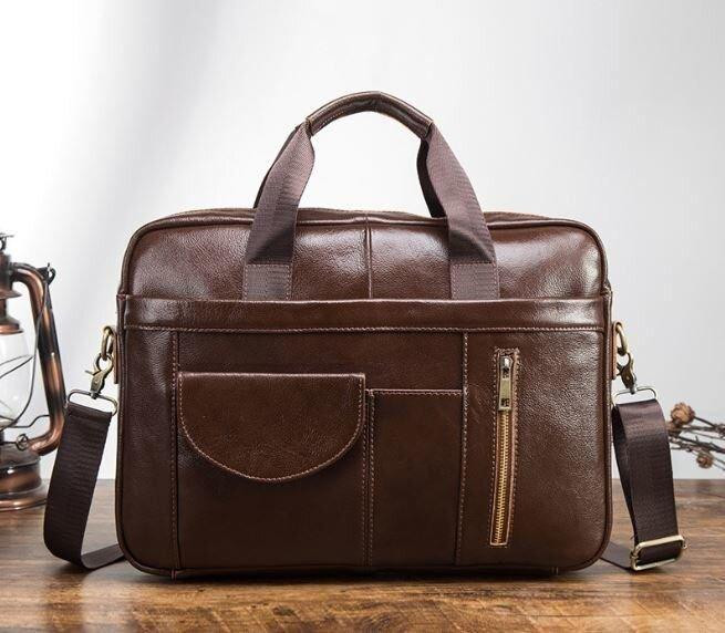 Сумка мужская под ноутбук Vintage 14882 Коричневая Киев - изображение 5