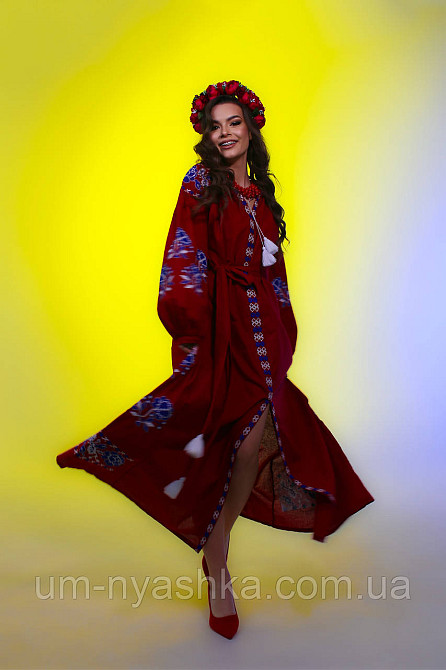 Жіноча вишита сукня на натуральному полотні Паризька троянда Кривий Ріг - фото 10