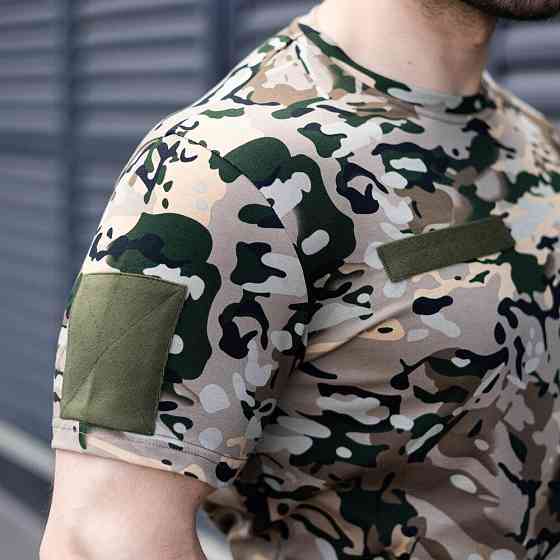 Футболка чоловіча однотонна Мультикам Pobedov Peremoga Військова Київ