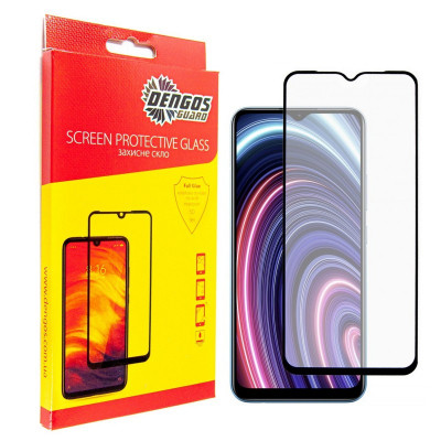 Стекло защитное Dengos Full Glue Realme C21y (black) (TGFG-196) Винница - изображение 1