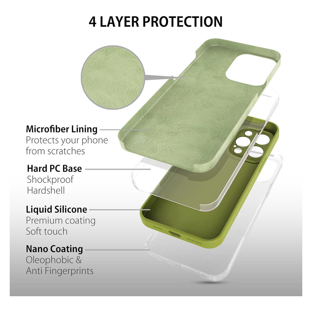 Чохол накладка бампер MyGadget iPhone 14 Pro Max 6.7 зелений TPU 4-шарова пилозахисний ударопоглинний Київ - фото 6