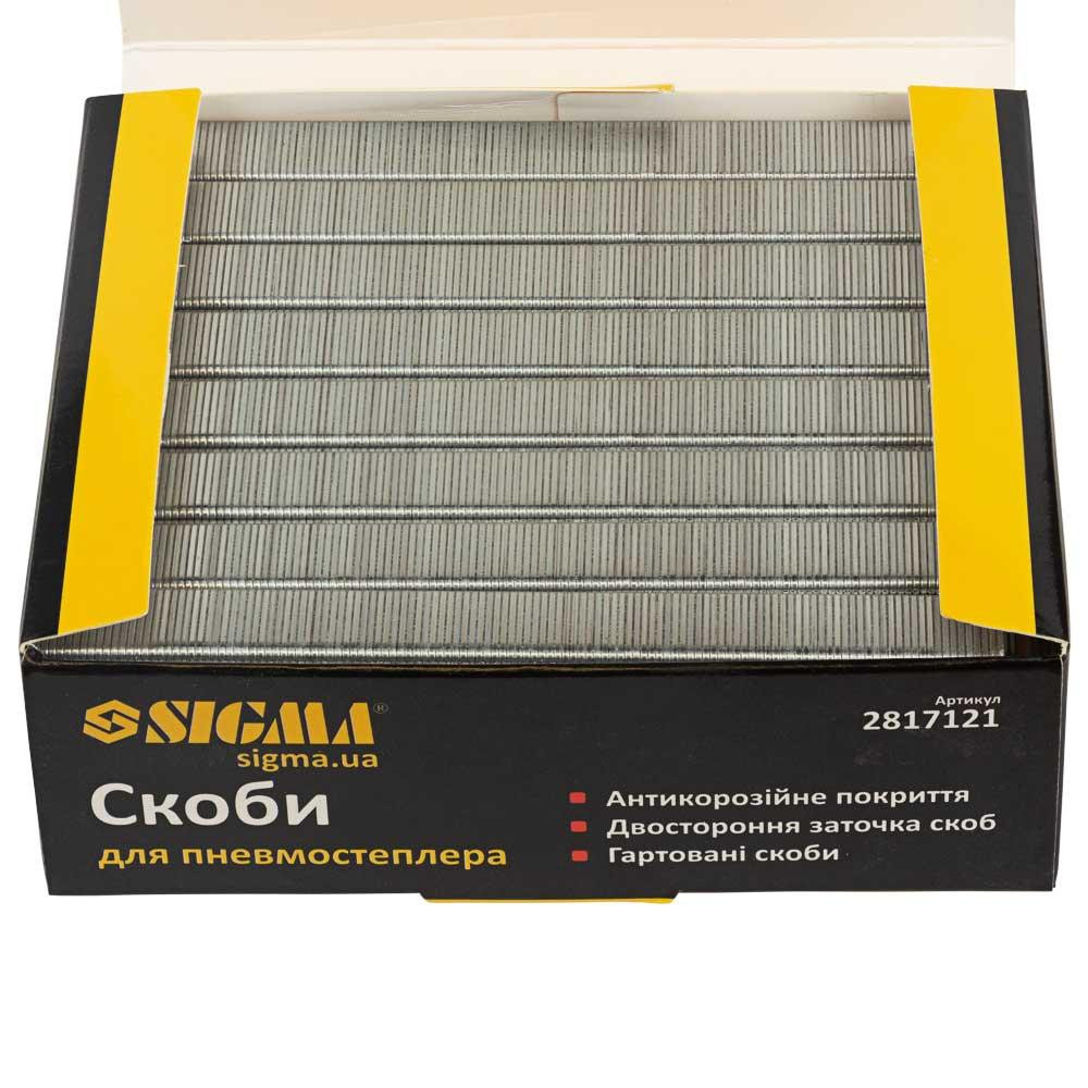 Скобы 12×12.8мм для пневмостеплера 5000шт SIGMA (2817121) Киев - изображение 3