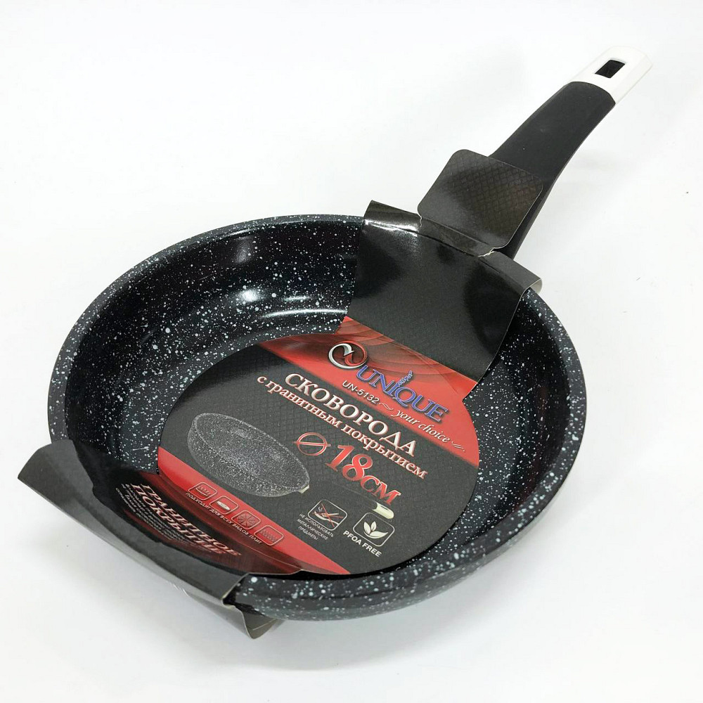 Алюмінієві каструлі з антипригарним покриттям Unique UN-5132 18 см, Сковорода глибока для дому WS-20 Івано-Франківськ - фото 7