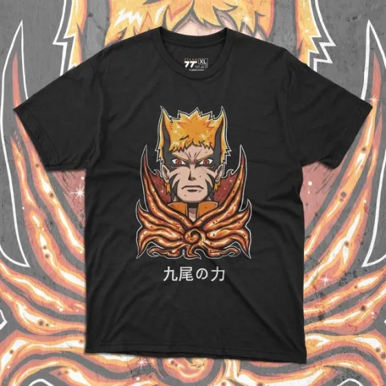 Футболка чоловіча з  принтом Наруто Сила Дев'ятихвостого Розмір 48 Anime0033 Дніпро