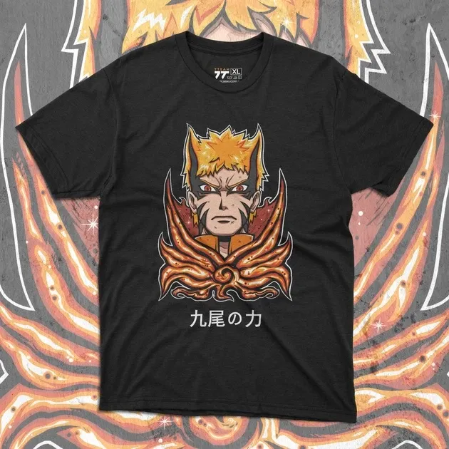 Футболка чоловіча з  принтом Наруто Сила Дев'ятихвостого Розмір 48 Anime0033 Дніпро - фото 1