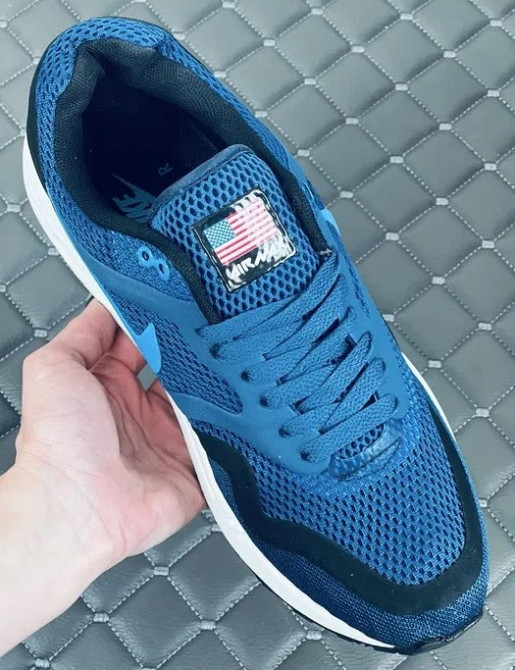 Чоловічі Кросівки Nike Air Max 90 Сині Найк Ткани (розміри: 41,42,43,44,45) Відео Огляд Дніпро - фото 9