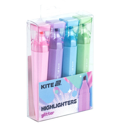 Набір маркерів Kite Highlighter Creative Glitter, набір з 4-х кольорів (K24-1146-4) Вінниця - фото 4