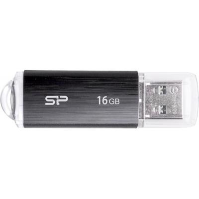 USB флеш накопитель Silicon Power 16GB Ultima U02 Black USB 2.0 (SP016GBUF2U02V1K) Винница - изображение 1