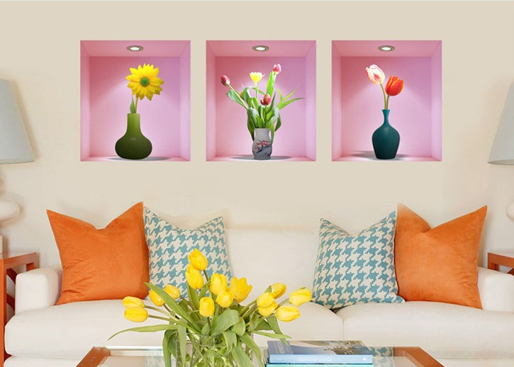 Интерьерная наклейка в комнату Вазы с цветами Киев - изображение 4