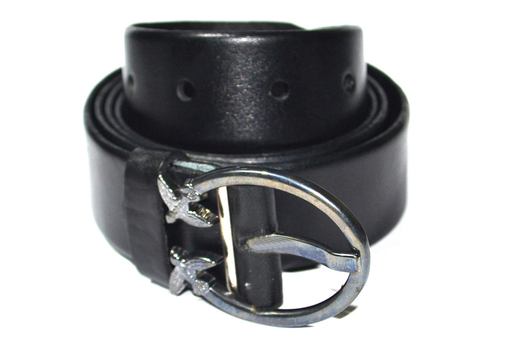 Шкіряний ремінь жіночий чорний 1250х35 мм Одеса - фото 6