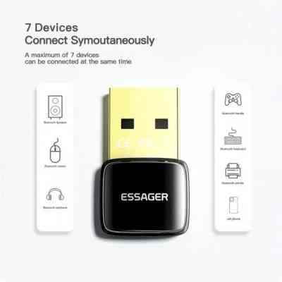 Bluetooth-адаптер Essager Starlord USB Bluetooth 5.0 Adapter Black (EBT50-XJ01-Z) Винница