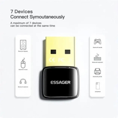 Bluetooth-адаптер Essager Starlord USB Bluetooth 5.0 Adapter Black (EBT50-XJ01-Z) Винница - изображение 4