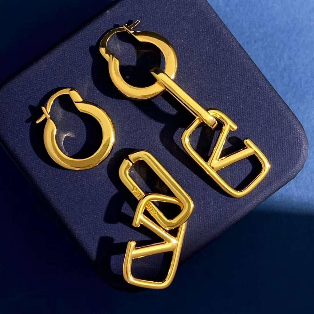 Брендовые серьги Валентино/Valentino, позолота Одесса - изображение 3