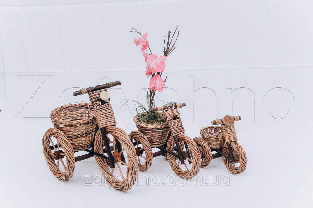 Кашпо под цветы плетеная трактор | подставка уличная под цветы велосипед | цветочная подставка на ул Киев - изображение 10