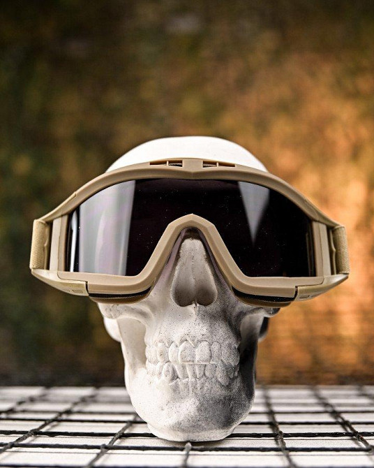 Защитные тактические очки-маска с сменными линзами  coyot  ПП7846 Одесса - изображение 8