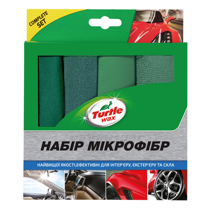 Набір ганчірок з мікрофібри Turtle Wax 30х40см 4шт Львів - фото 1