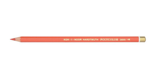 Олівець художній "Kooh-i-Noor" POLYCOLOR 3800/48 scarlet red dark/багряний темно-черв., шт Київ - фото 1