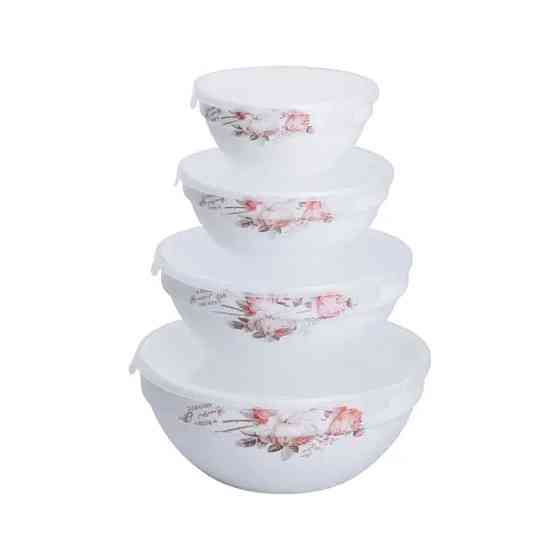 Yiwu Набір порцелянових харчових контейнерів 4 шт 0,25/0,35/0,6/1,1л HP-7-713 Коломыя