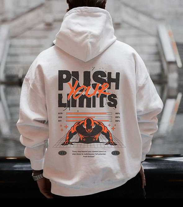 Худі, біла толстовка чоловіча, світшот 2702804663 розмір 50 Дніпро - фото 1