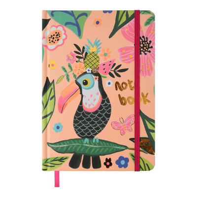 Книга записна ZiBi Animals A5 в клітинку тверда обкладинка на резинці 96 аркушів, персикова (ZB.115104) Вінниця - фото 1