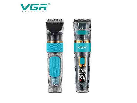 Машинка для пiдстригання 5Вт Акумулятор (clipper) VGR V-695, 6 насадок, регулятор висоти, LED display ТМ VGR Київ