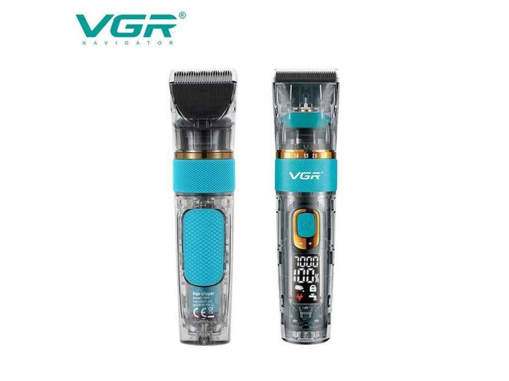 Машинка для пiдстригання 5Вт Акумулятор (clipper) VGR V-695, 6 насадок, регулятор висоти, LED display ТМ VGR Київ - фото 1